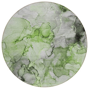 HomeRoots 5' Beige Abstract Area Rug – Washable, Non-Skid Design Perfect for Indoor and Outdoor Spaces 8' Round 560407