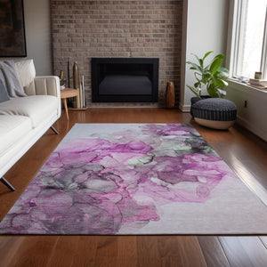HomeRoots 5' Beige Abstract Area Rug – Washable, Non-Skid Design Perfect for Indoor and Outdoor Spaces 5' X 8' 560415