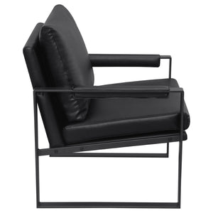 English Elm Goldbriar Vegan Leather Accent Chair with Gunmetal Sled Frame for Modern Interiors B062P451717