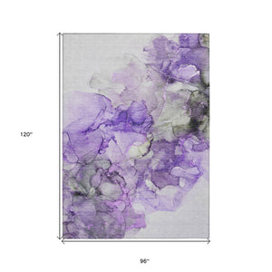 HomeRoots 5' Beige Abstract Area Rug – Washable, Non-Skid Design Perfect for Indoor and Outdoor Spaces 8' X 10' 560426