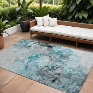 HomeRoots 5' Beige Abstract Area Rug – Washable, Non-Skid Design Perfect for Indoor and Outdoor Spaces 8' X 10' 560435