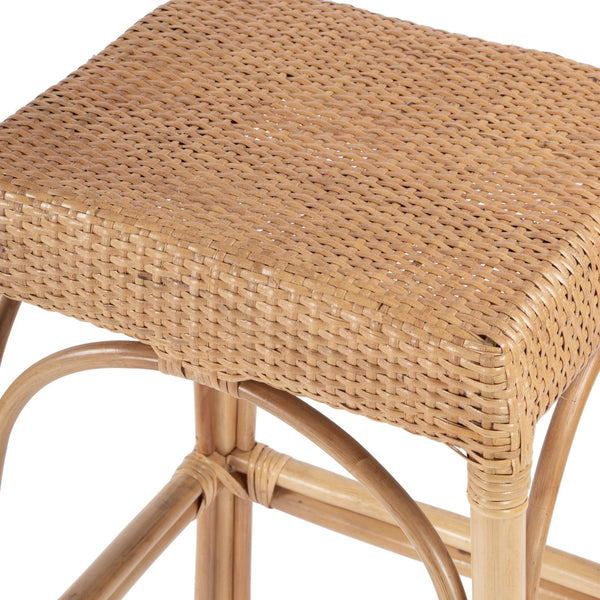 Butler Specialty Robias 24.5" Backless Rattan Counter Stool With Water Hyacinth, Stylish And Durable For Any Space Natural Rattan,Polyurethane Synthetic (Pe) Rattan 5604404-butler