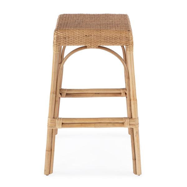 Butler Specialty Robias 24.5" Backless Rattan Counter Stool With Water Hyacinth, Stylish And Durable For Any Space Natural Rattan,Polyurethane Synthetic (Pe) Rattan 5604404-butler