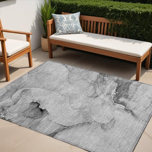 Homeroots 3' Beige And Brown Abstract Washable Indoor Outdoor Area Rug – Elevate Your Space With Style! 5' X 8' Polyester 560460