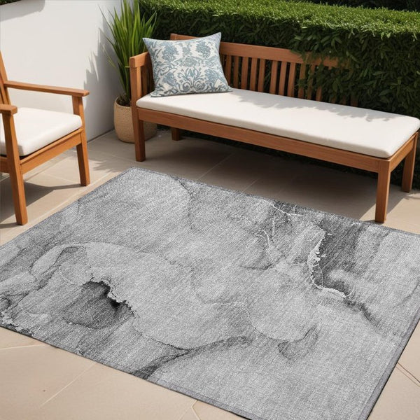 Homeroots 3' Beige And Brown Abstract Washable Indoor Outdoor Area Rug – Elevate Your Space With Style! 5' X 8' Polyester 560460