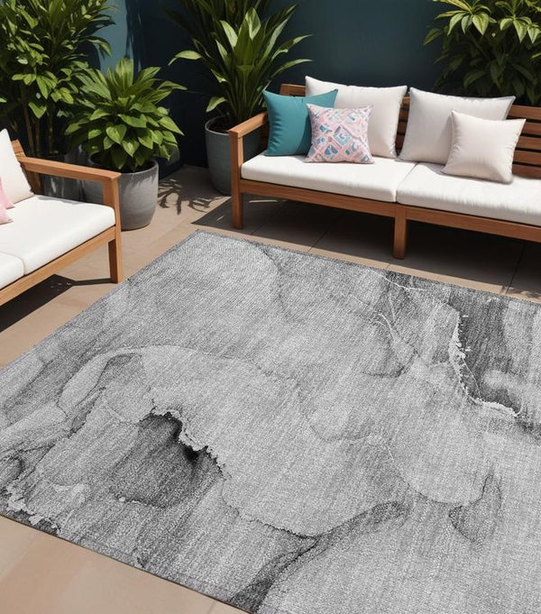 Homeroots 3' Beige And Brown Abstract Washable Indoor Outdoor Area Rug – Elevate Your Space With Style! 8' X 10' Polyester 560462