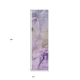 Homeroots 2' X 8' Purple Abstract Washable Indoor Outdoor Runner Rug Purple Polyester 560466