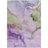 Homeroots 10' X 14' Purple Abstract Washable Non Skid Indoor Outdoor Area Rug Purple Polyester 560473