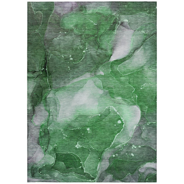 HomeRoots 5' Blue Abstract Area Rug - Washable, Non-Skid Design Perfect for Indoor and Outdoor Spaces 8' X 10' 560507