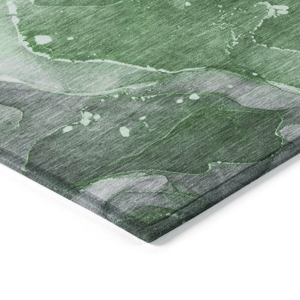HomeRoots 5' Blue Abstract Area Rug - Washable, Non-Skid Design Perfect for Indoor and Outdoor Spaces 10' X 14' 560509