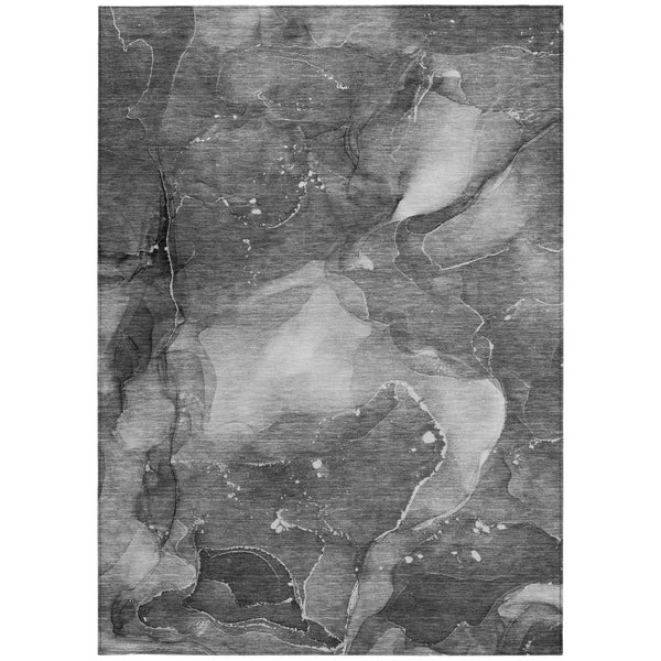 HomeRoots 5' Blue Abstract Area Rug - Washable, Non-Skid Design Perfect for Indoor and Outdoor Spaces 5' X 8' 560514
