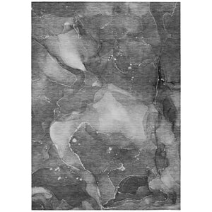 HomeRoots 5' Blue Abstract Area Rug - Washable, Non-Skid Design Perfect for Indoor and Outdoor Spaces 5' X 8' 560514