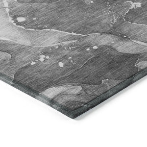 HomeRoots 5' Blue Abstract Area Rug - Washable, Non-Skid Design Perfect for Indoor and Outdoor Spaces 5' X 8' 560514