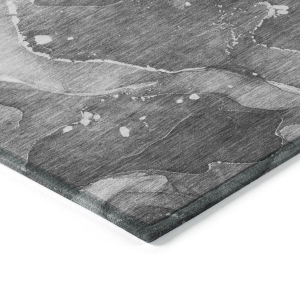HomeRoots 5' Blue Abstract Area Rug - Washable, Non-Skid Design Perfect for Indoor and Outdoor Spaces 5' X 8' 560514
