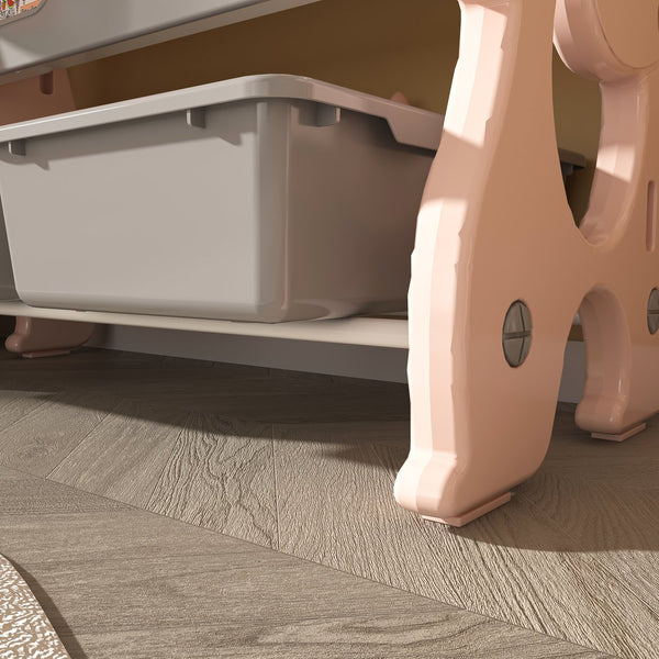 English Elm Kids Toy Storage Organizer with 12 Bins, Space-Saving Non-Toxic Cabinet for Neat Playroom Storage Pink W509P288473