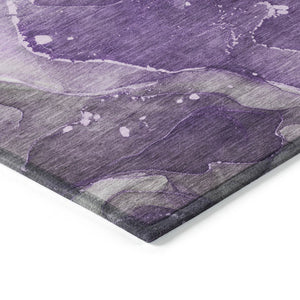 HomeRoots 5' Blue Abstract Area Rug - Washable, Non-Skid Design Perfect for Indoor and Outdoor Spaces 8' Round 560524