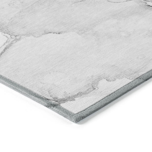 HomeRoots 5' Contemporary Beige and Ivory Abstract Washable Area Rug for Indoor and Outdoor Use, Non-Skid 9' X 12' 560553