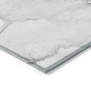 HomeRoots 5' Contemporary Beige and Ivory Abstract Washable Area Rug for Indoor and Outdoor Use, Non-Skid 10' X 14' 560554