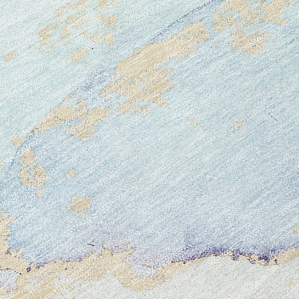 HomeRoots 5' Contemporary Beige and Ivory Abstract Washable Area Rug for Indoor and Outdoor Use, Non-Skid 10' X 14' 560563