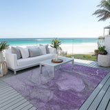 Homeroots 3' X 5' Lilac Abstract Washable Non Skid Indoor Outdoor Area Rug Lilac Polyester 560567