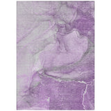 Homeroots 9' X 12' Lilac Abstract Washable Non Skid Indoor Outdoor Area Rug Lilac Polyester 560571