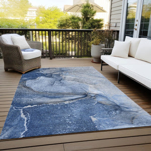 HomeRoots 5' Lilac Abstract Washable Non-Skid Area Rug – Stylish, Durable Design for Indoor & Outdoor Spaces 8' X 10' 560579