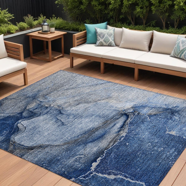 HomeRoots 5' Lilac Abstract Washable Non-Skid Area Rug – Stylish, Durable Design for Indoor & Outdoor Spaces 10' X 14' 560581