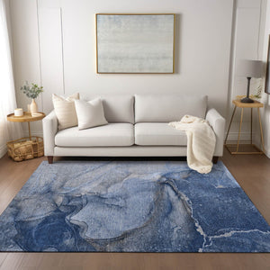 HomeRoots 5' Lilac Abstract Washable Non-Skid Area Rug – Stylish, Durable Design for Indoor & Outdoor Spaces 10' X 14' 560581