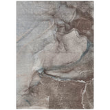 Homeroots 3' X 5' Taupe Abstract Washable Non Skid Indoor Outdoor Area Rug Taupe Polyester 560594