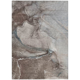 Homeroots 3' X 5' Taupe Abstract Washable Non Skid Indoor Outdoor Area Rug Taupe Polyester 560594