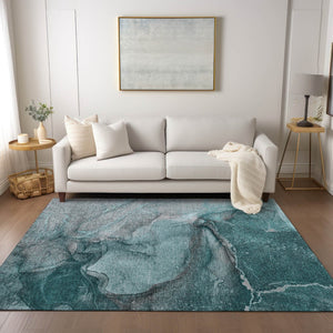 HomeRoots 5' Lilac Abstract Washable Non-Skid Area Rug – Stylish, Durable Design for Indoor & Outdoor Spaces 8' X 10' 560606