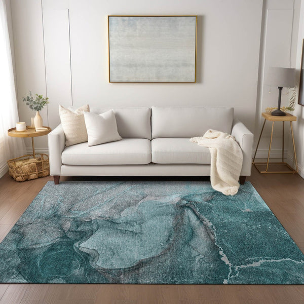 HomeRoots 5' Lilac Abstract Washable Non-Skid Area Rug – Stylish, Durable Design for Indoor & Outdoor Spaces 8' X 10' 560606