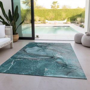 HomeRoots 5' Lilac Abstract Washable Non-Skid Area Rug – Stylish, Durable Design for Indoor & Outdoor Spaces 8' X 10' 560606