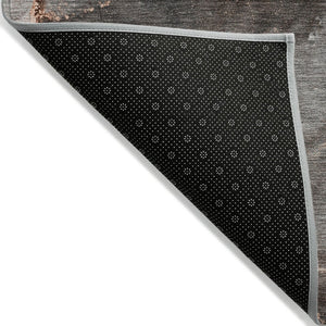 HomeRoots 5' Modern Gray and Gold Abstract Area Rug - Washable, Non-Skid, UV Resistant for Indoor/Outdoor Use 5' X 8' 560631