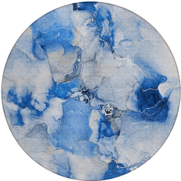 HomeRoots 5' Vibrant Abstract Area Rug in Blue, Pink, and Green - Washable, Durable, Perfect for Indoor & Outdoor 2' X 8' 560650