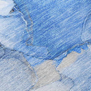 HomeRoots 5' Vibrant Abstract Area Rug in Blue, Pink, and Green - Washable, Durable, Perfect for Indoor & Outdoor 9' X 12' 560652