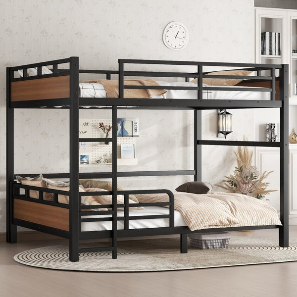 English Elm Twin Xl Solid Pine Loft Bed with Built-in Led Lighting and Storage Shelves Walnut W1580S00504