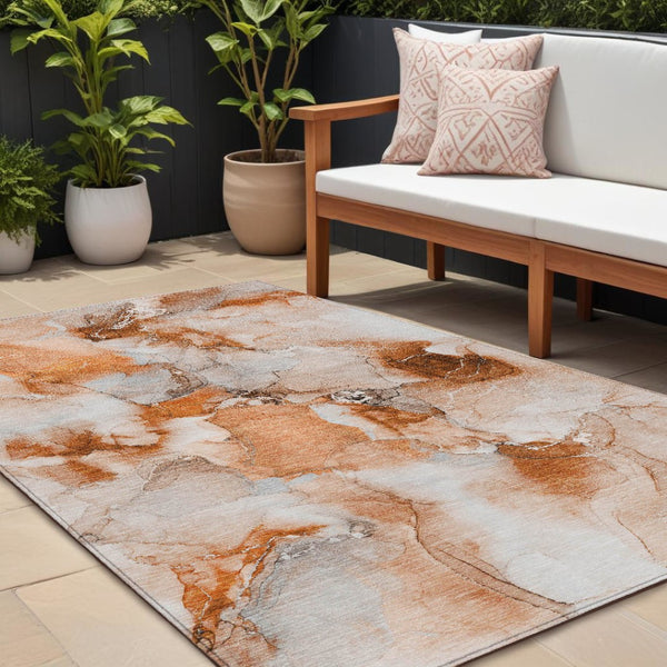 HomeRoots 5' Vibrant Abstract Area Rug in Blue, Pink, and Green - Washable, Durable, Perfect for Indoor & Outdoor 9' X 12' 560670