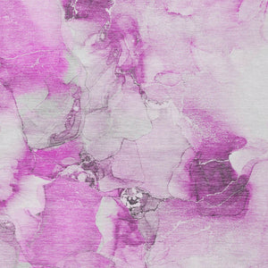 Homeroots 2' X 8' Abstract Washable Indoor Outdoor Runner Rug - Stylish, Stain Resistant Addition For Any Space 8' X 10' Polyester 560678