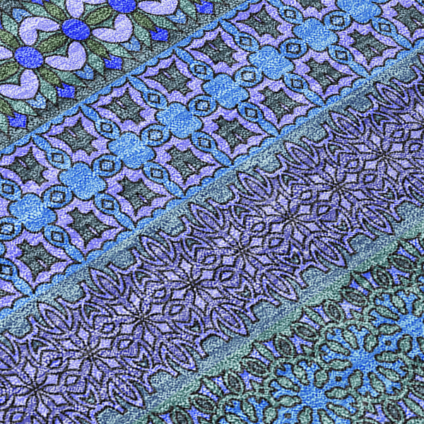 Homeroots 9' X 12' Blue And Green Striped Washable Non Skid Indoor Outdoor Area Rug Blue Polyester 560697