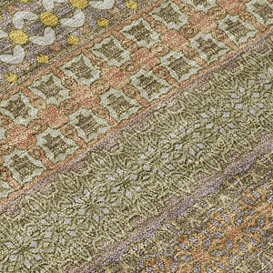 Homeroots 10' X 14' Khaki Striped Washable Non Skid Indoor Outdoor Area Rug Khaki Polyester 560734