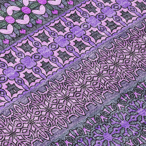 Homeroots 2' Artichoke Green Striped Washable Indoor Outdoor Runner Rug - Stylish, Stain-resistant Design Purple Polyester 560772