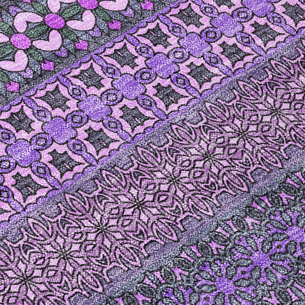 Homeroots 2' Artichoke Green Striped Washable Indoor Outdoor Runner Rug - Stylish, Stain-resistant Design 8' Round Polyester 560776