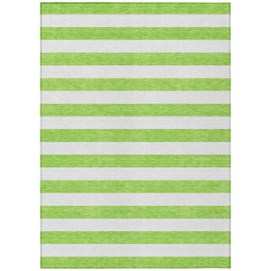 HomeRoots 5' Striped Washable Area Rug - Modern Black and White Design for Indoor or Outdoor Spaces, Durable! 9' X 12' 560868