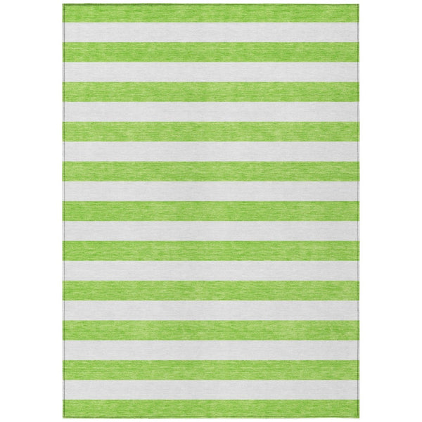 HomeRoots 5' Striped Washable Area Rug - Modern Black and White Design for Indoor or Outdoor Spaces, Durable! 9' X 12' 560868