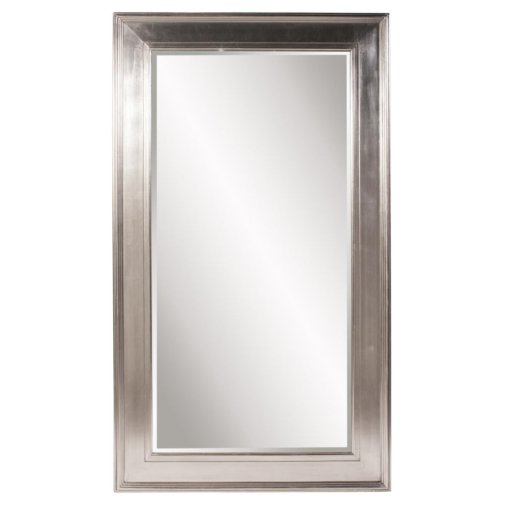Howard Elliott Christian Large Silver Leaf Mirror - Stately Wood Frame With Bevel For Contemporary Home Decor Silver Wood 56086-howard-elliott