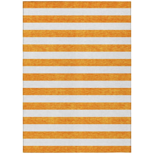 HomeRoots 5' Striped Washable Area Rug - Modern Black and White Design for Indoor or Outdoor Spaces, Durable! 9' X 12' 560895