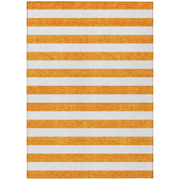 HomeRoots 5' Striped Washable Area Rug - Modern Black and White Design for Indoor or Outdoor Spaces, Durable! 9' X 12' 560895
