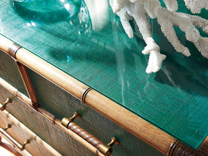 Lexington Tommy Bahama Home Pacific Teal Chest - Elevate Your Space With Luxurious Design, 4 Drawers & Protective Glass Top Pacific Teal  560-624