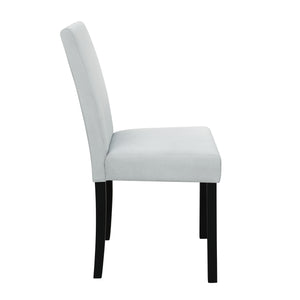 English Elm Sarang Faux Marble Black Dining Table with 4 Silver Padded Chairs — Solid Wood MDF, Sturdy Craftsmanship B201P359580